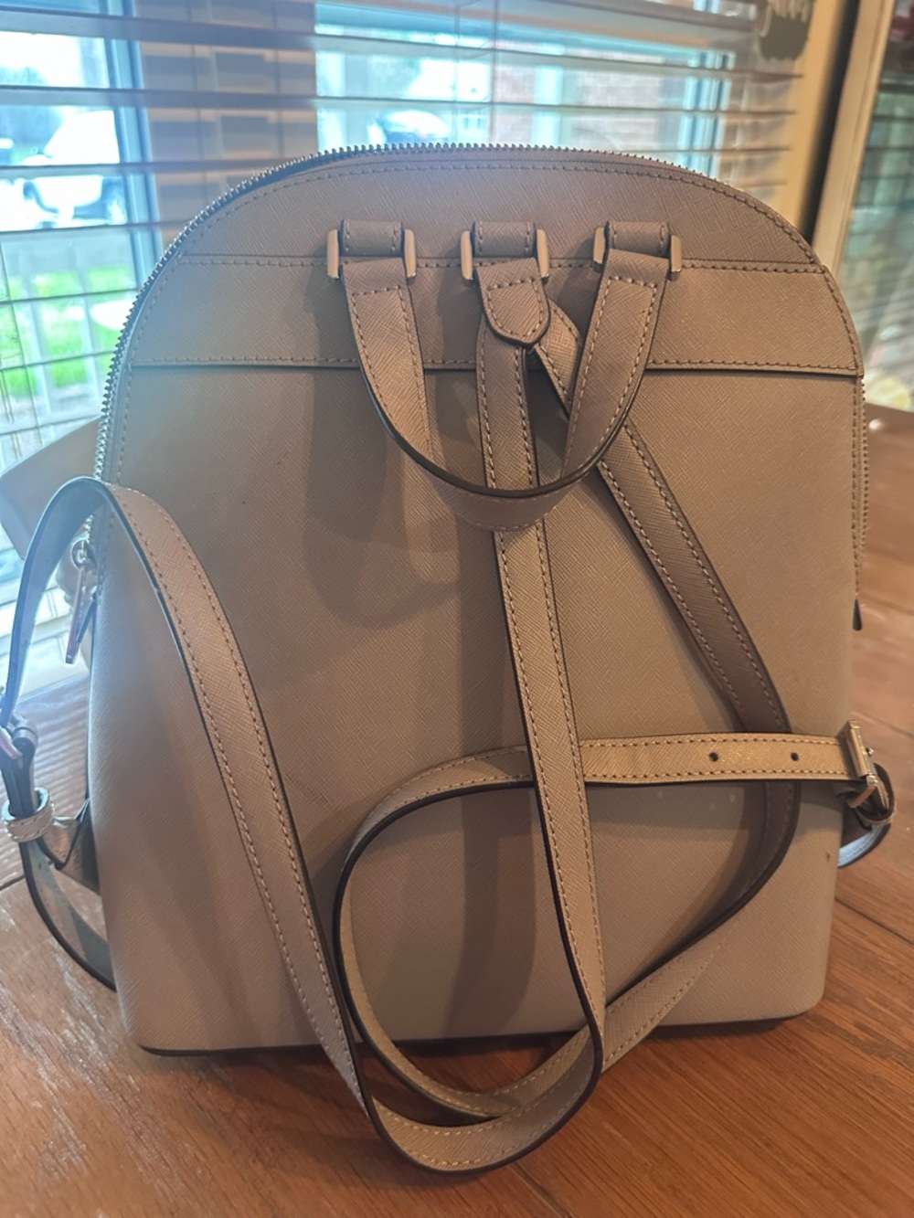 Michael Kors Small Saffiano Backpack in Taupe - Picture 4 of 6